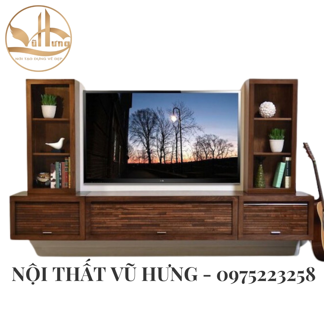 Kệ tivi treo tường nhỏ gọn - tiện lợi