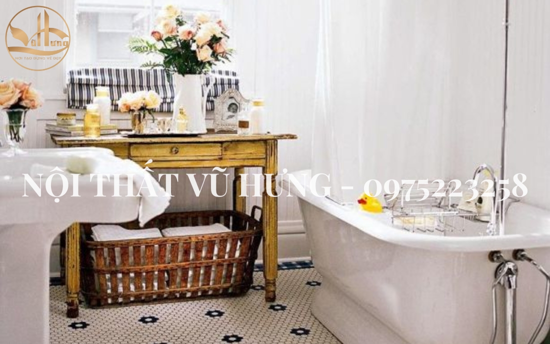 Mẫu phòng tắm đẹp theo phong cách Vintage
