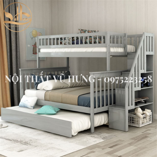 Giường tầng người lớn bằng gỗ