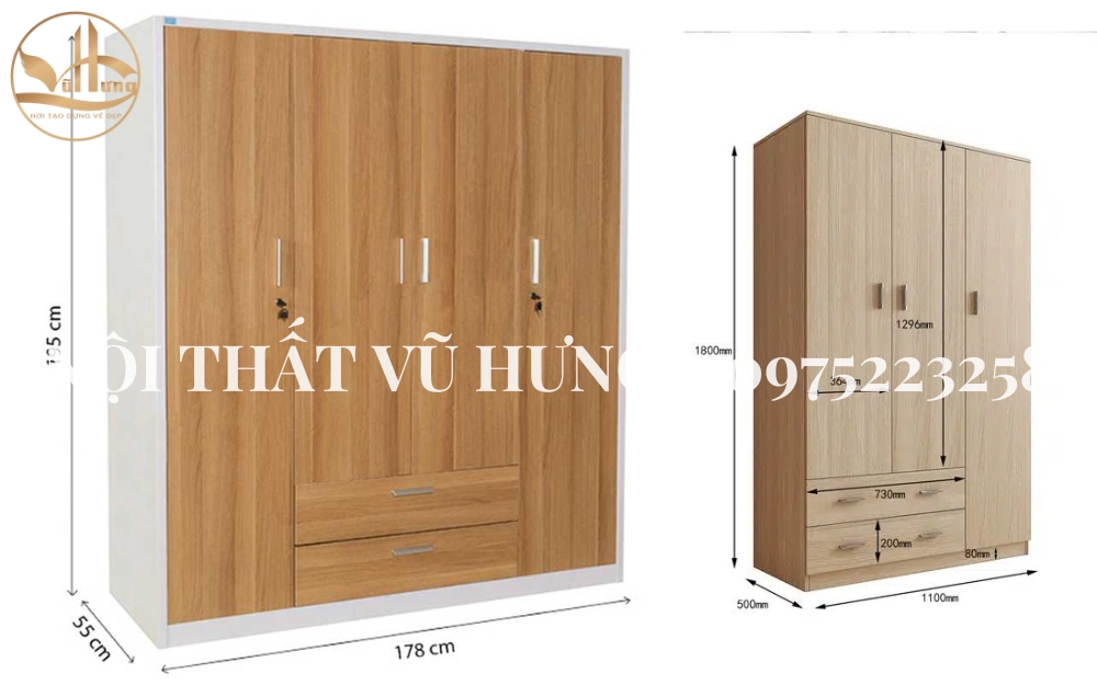 19+ Mẫu Tủ Quần Áo Lắp Ráp Bằng Gỗ TIỆN LỢI - THÔNG MINH 