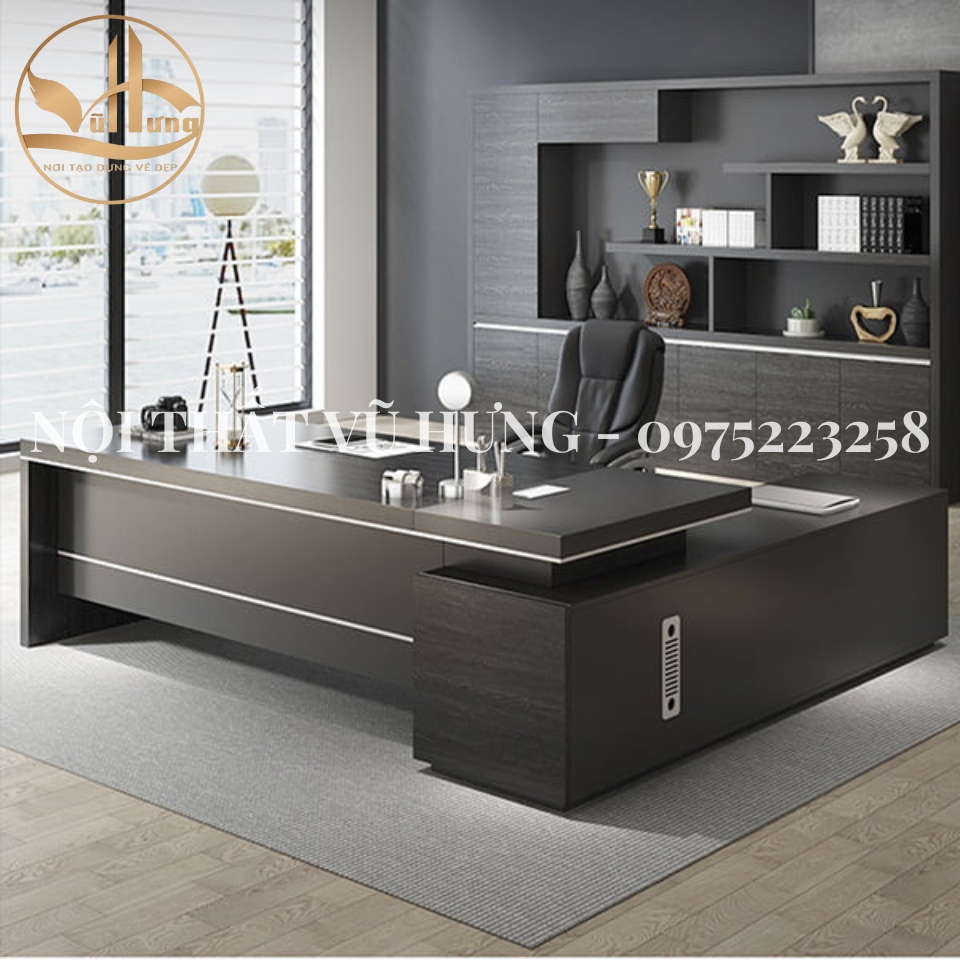 Mẫu bàn giám đốc gỗ công nghiệp
