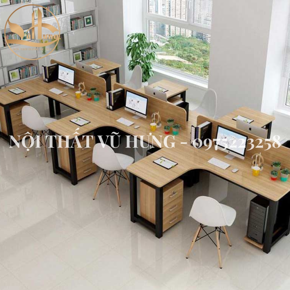Mẫu bàn văn phòng gỗ công nghiệp