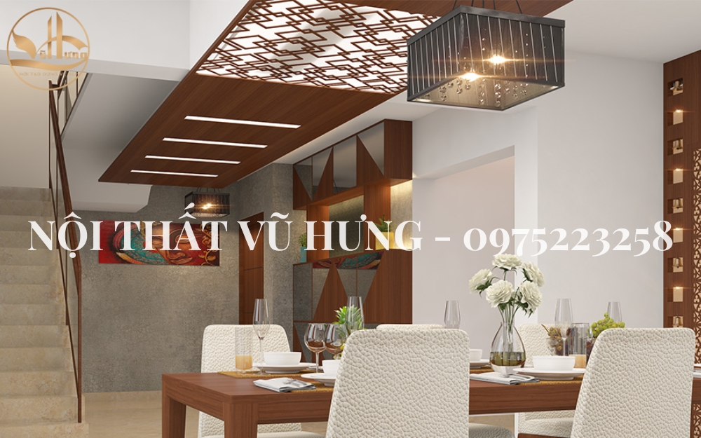 4 Lợi Ích Tuyệt Vời Khi Thi Công Trần Thạch Cao Phòng Ăn 
