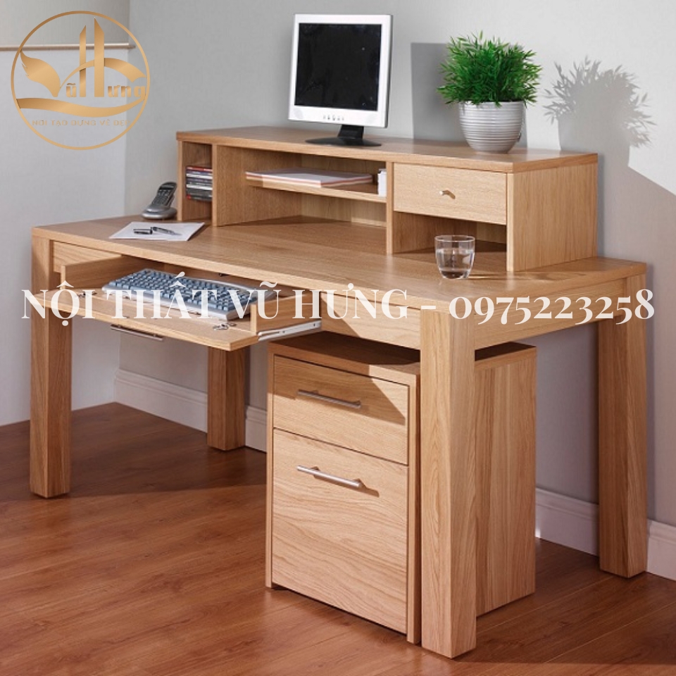 19+ Mẫu Bàn Làm Việc Gỗ Công Nghiệp Chất Lượng - Giá Rẻ