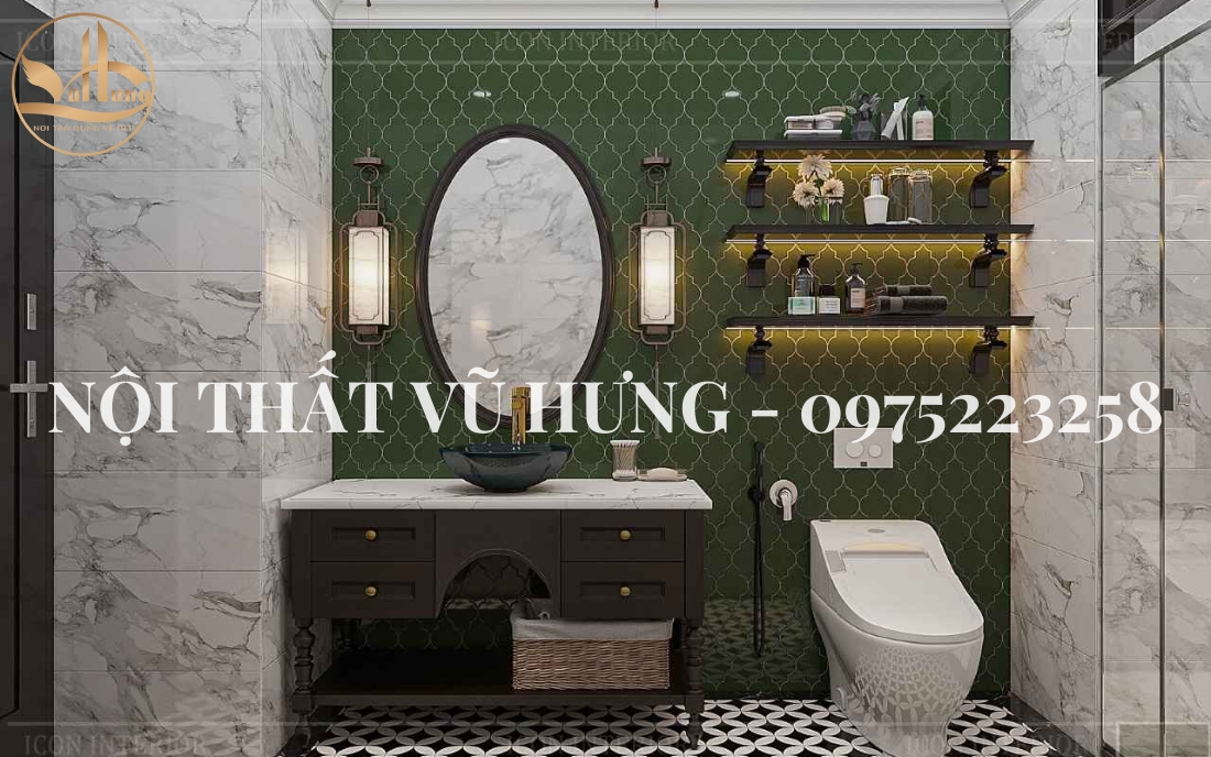 Mẫu nhà tắm sang trọng theo phong cách Indochine - Đông Dương