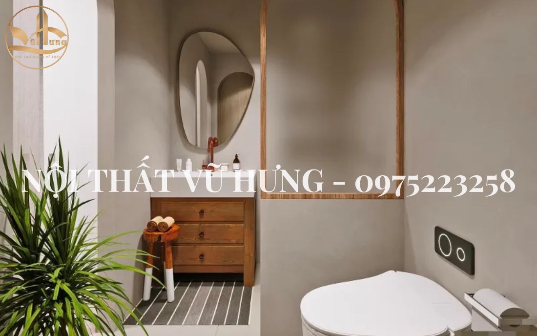 Mẫu phòng tắm đẹp theo phong cách Wabi Sabi