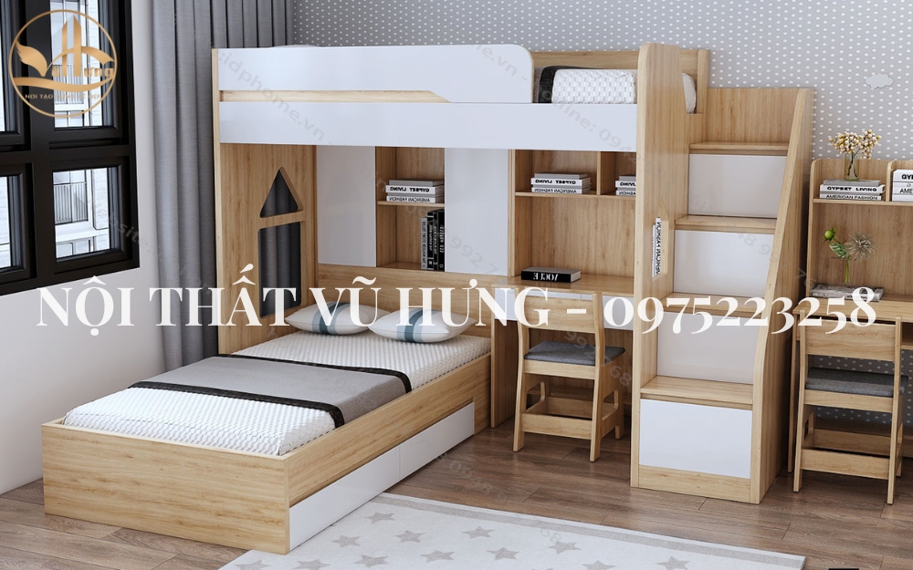 15+ Mẫu Giường Tầng Bằng Gỗ Phổ Biến Nhất Hiện Nay