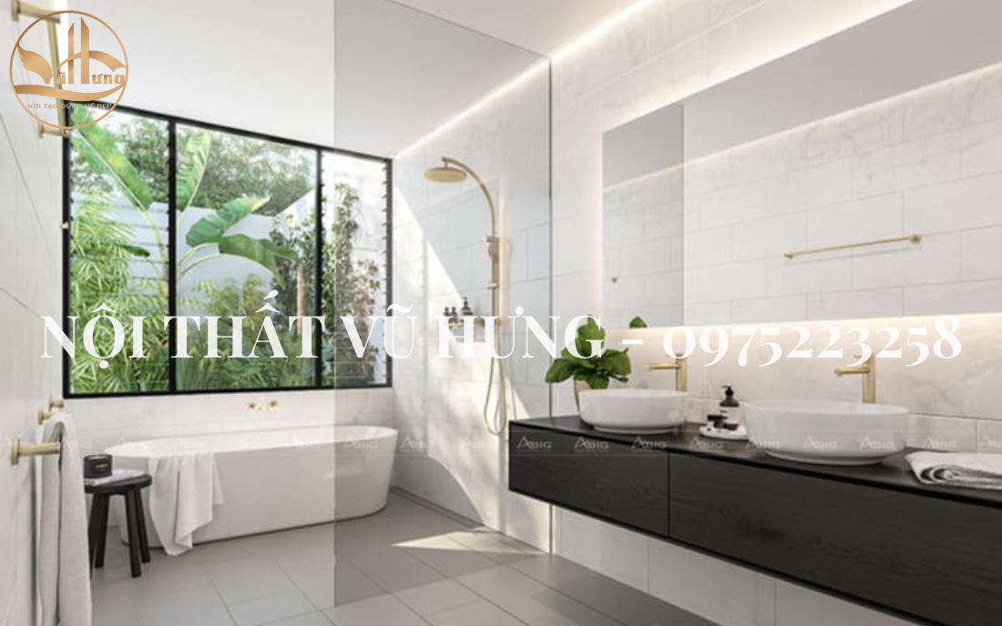 Thiết kế nội thất phòng tắm đẹp theo phong cách hiện đại
