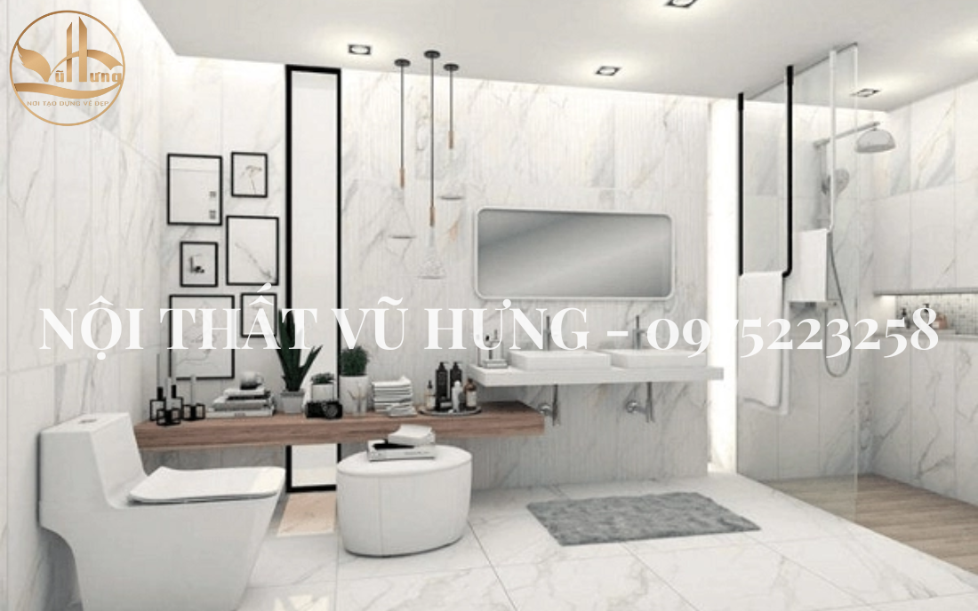 Thiết kế nội thất phòng tắm đẹp theo phong cách hiện đại
